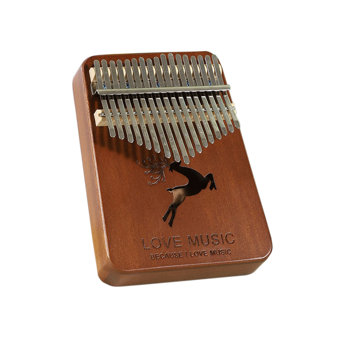 17 Keys Kalimba Thumb Piano Mahogany Wood