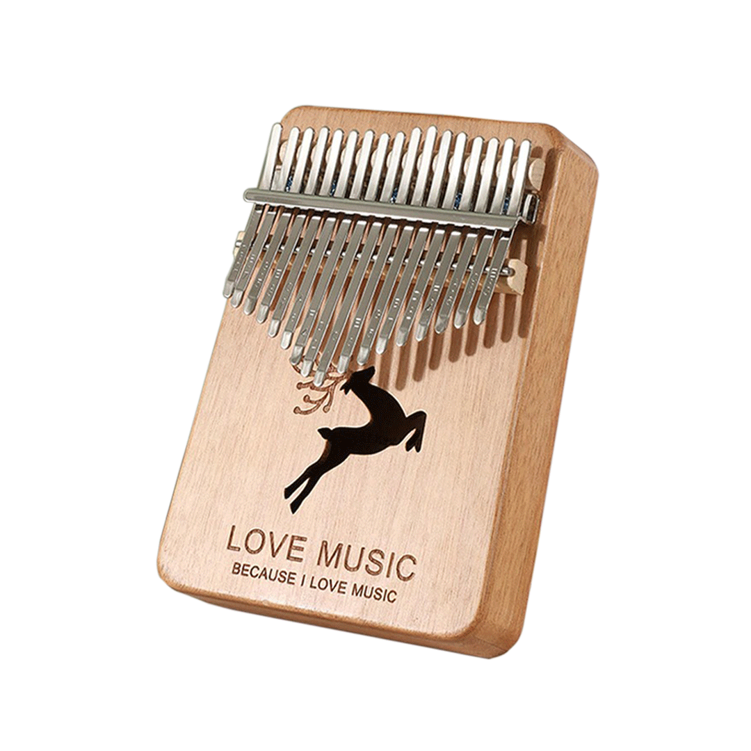 17 Keys Kalimba Thumb Piano Mahogany Wood
