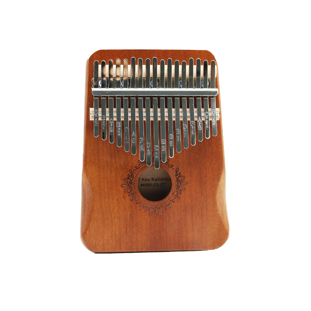 17 Keys Kalimba Thumb Piano Mahogany Wood